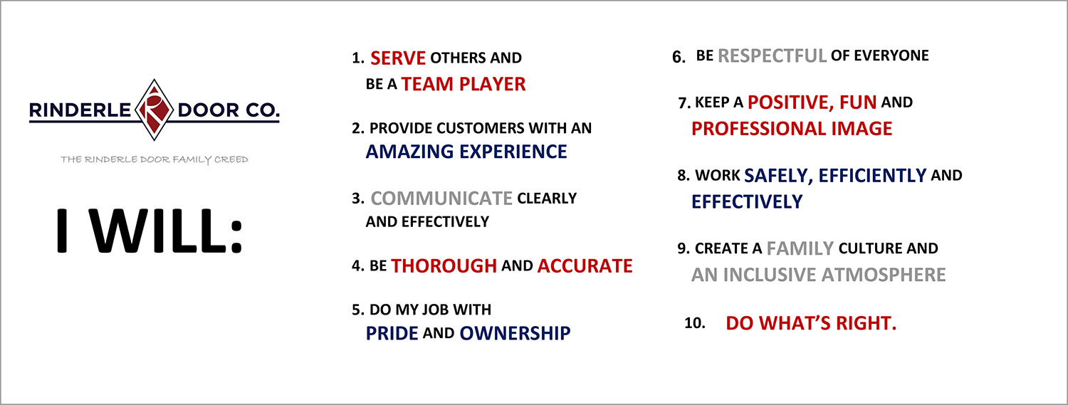 The Rinderle Creed
