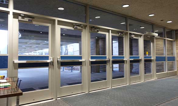 Aluminum Glass Pedestrian Doors